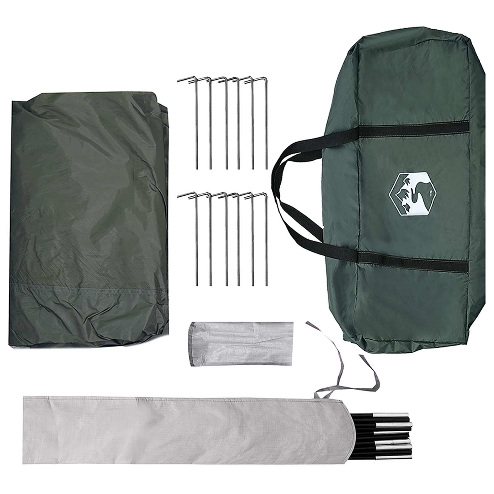 vidaXL Wodoodporny tarp do campingu Zielony wojskowy