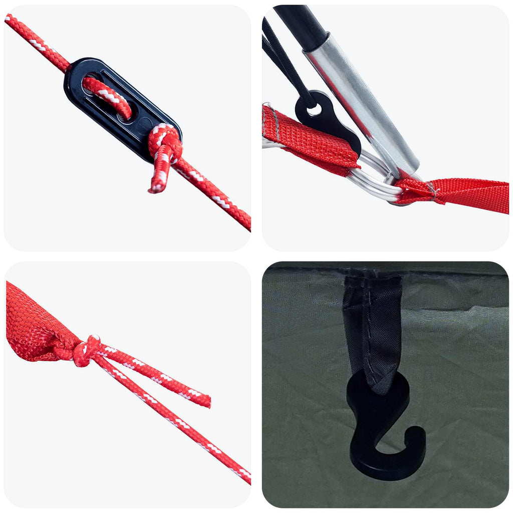 vidaXL Wodoodporny tarp do campingu Zielony wojskowy