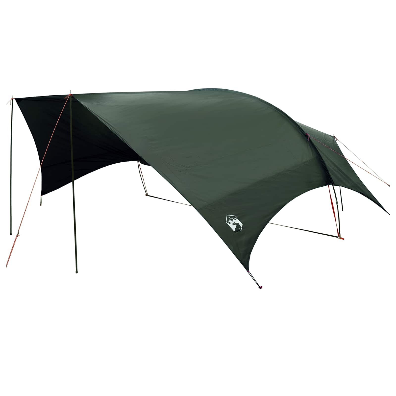 vidaXL Wodoodporny tarp do campingu Zielony wojskowy