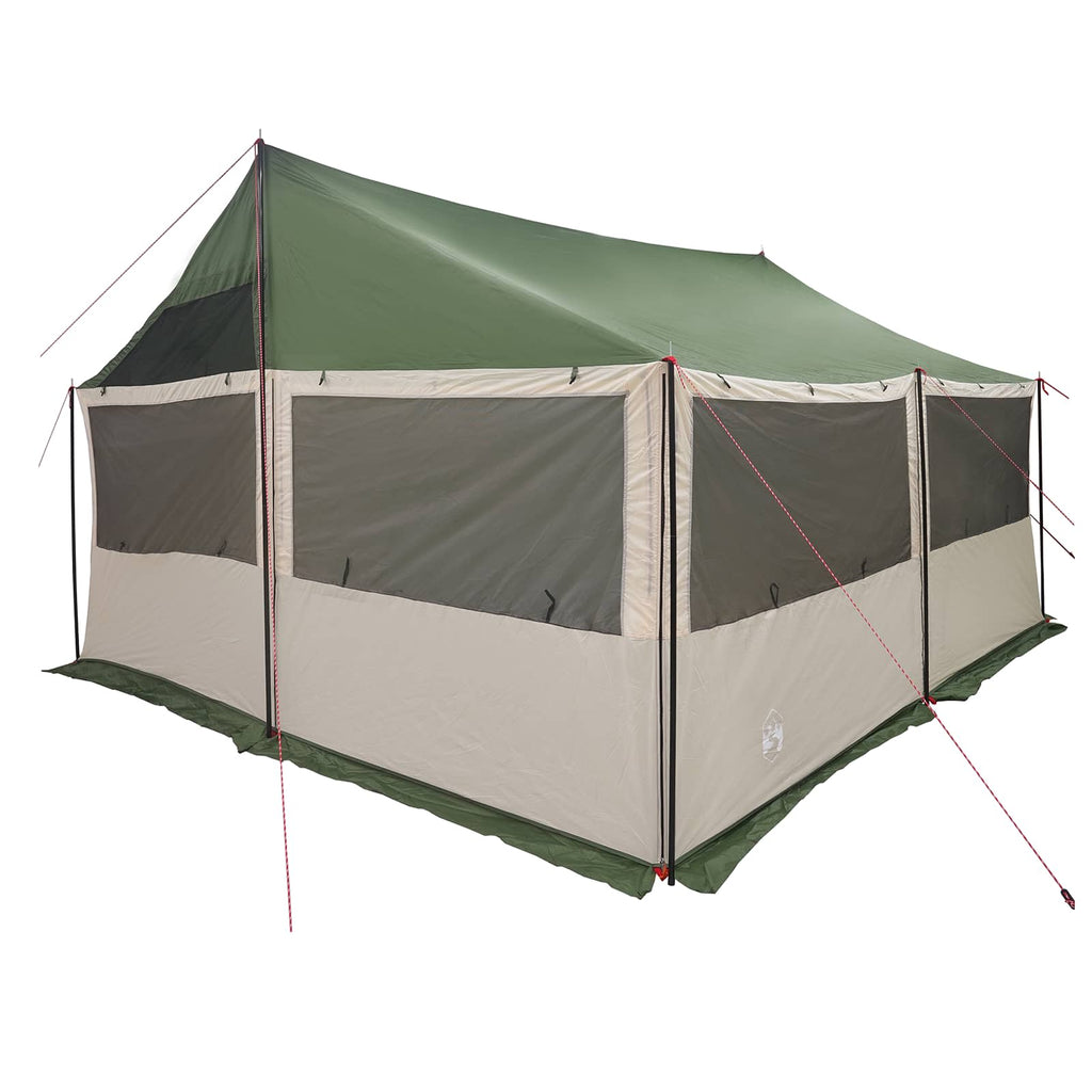vidaXL Namiot rodzinny zielony 450 x 400 x 265 cm Poliester i Stal