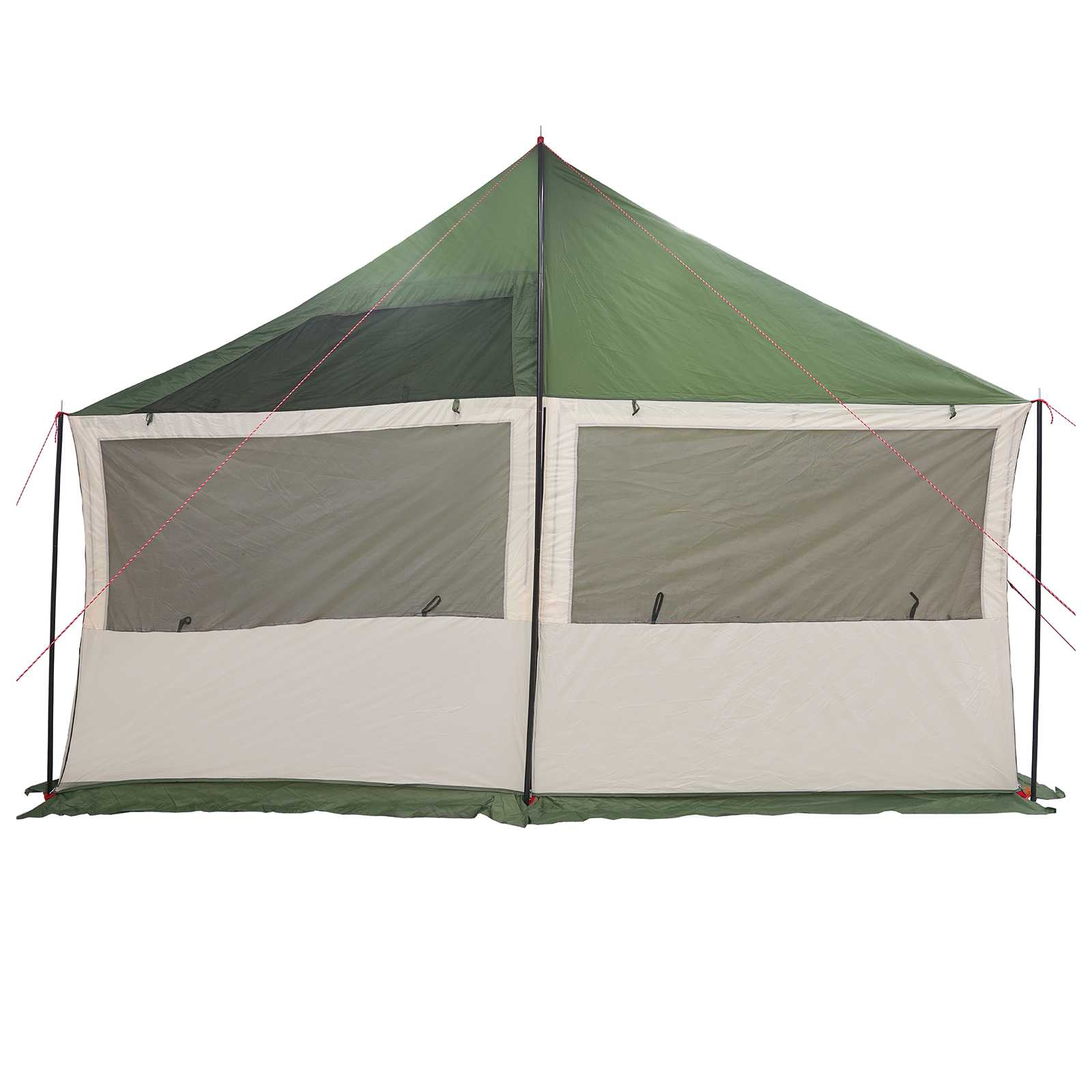 vidaXL Namiot rodzinny zielony 450 x 400 x 265 cm Poliester i Stal