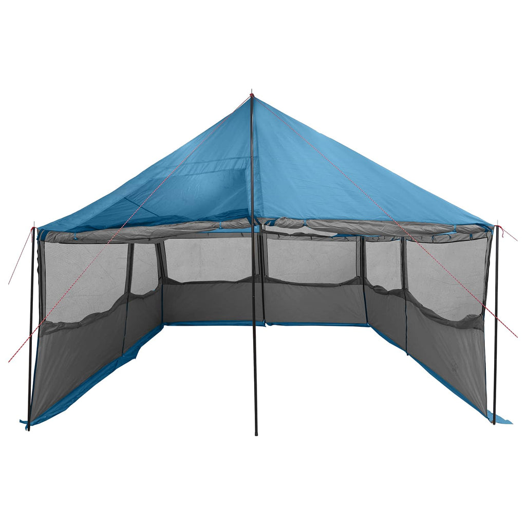 vidaXL Namiot rodzinny niebieski 450 x 400 x 265 cm Poliester i Stal
