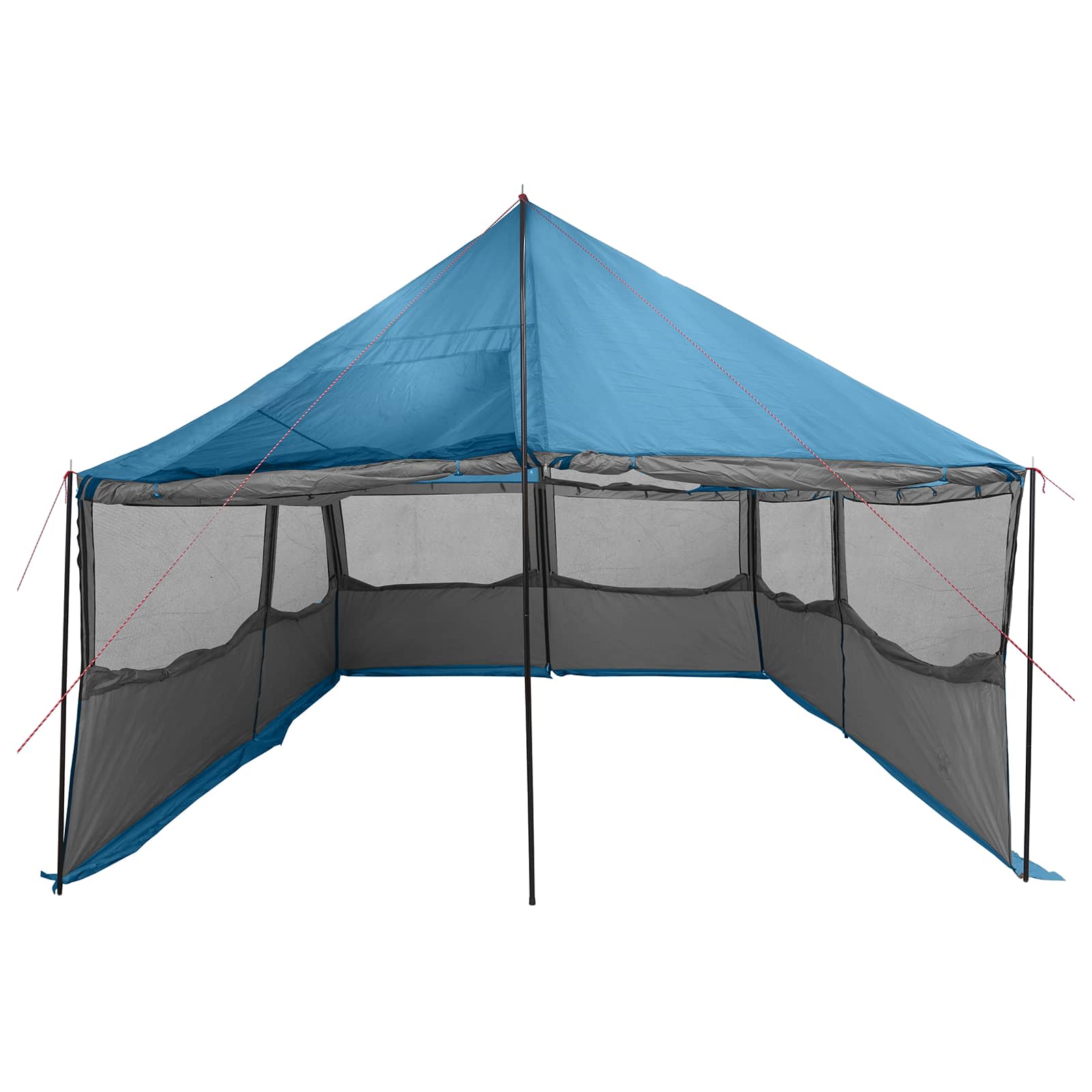 vidaXL Namiot rodzinny niebieski 450 x 400 x 265 cm Poliester i Stal