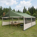 vidaXL Namiot rodzinny zielony 600 x 400 x 268 cm Poliester i Stal