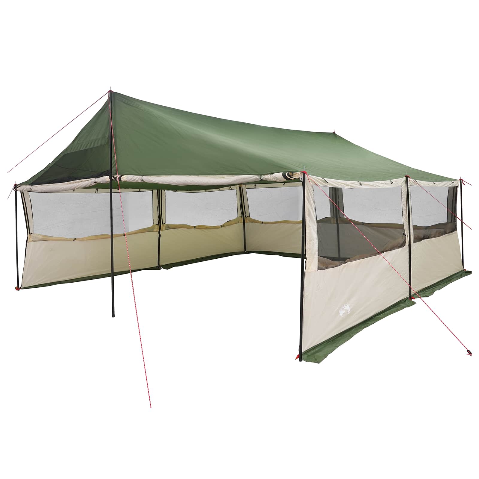 vidaXL Namiot rodzinny zielony 600 x 400 x 268 cm Poliester i Stal