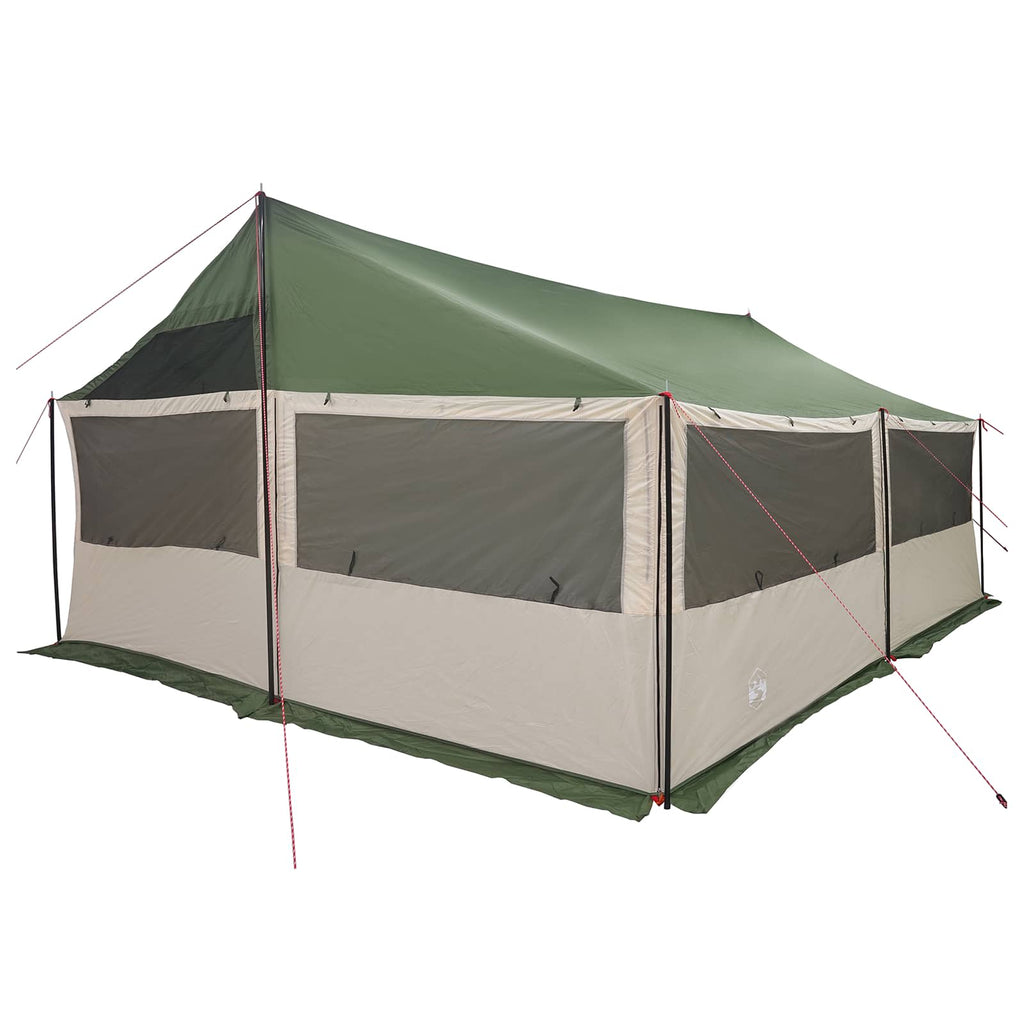 vidaXL Namiot rodzinny zielony 600 x 400 x 268 cm Poliester i Stal