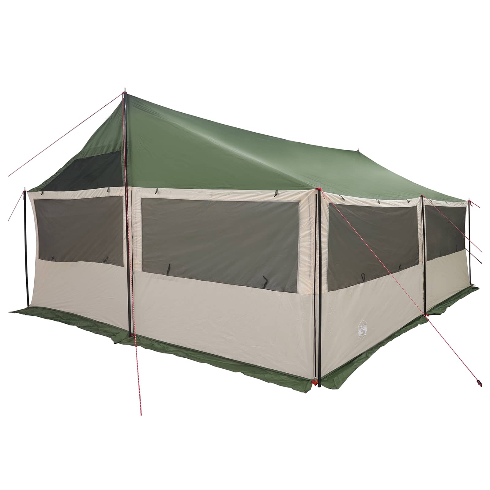 vidaXL Namiot rodzinny zielony 600 x 400 x 268 cm Poliester i Stal