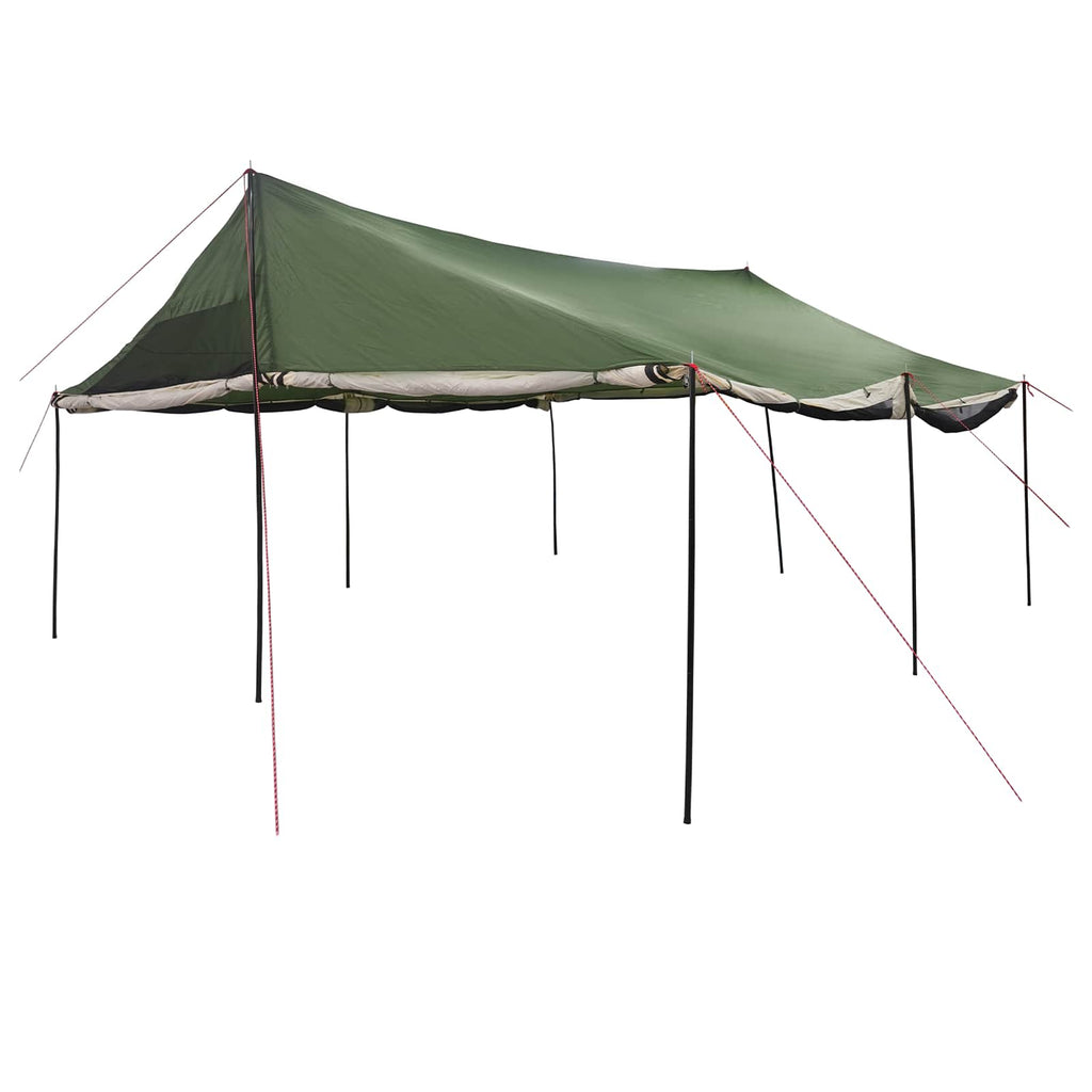 vidaXL Namiot rodzinny zielony 600 x 400 x 268 cm Poliester i Stal