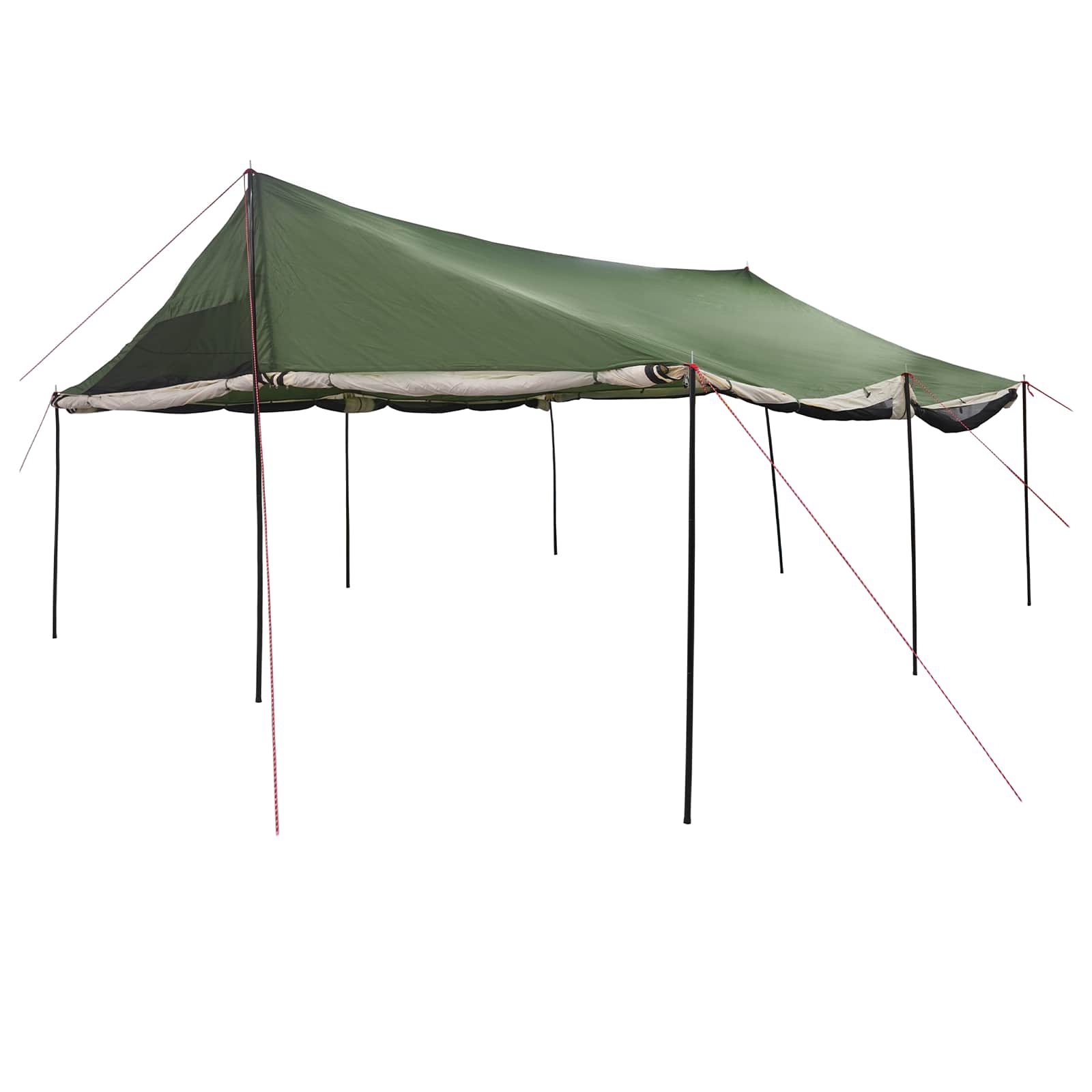 vidaXL Namiot rodzinny zielony 600 x 400 x 268 cm Poliester i Stal