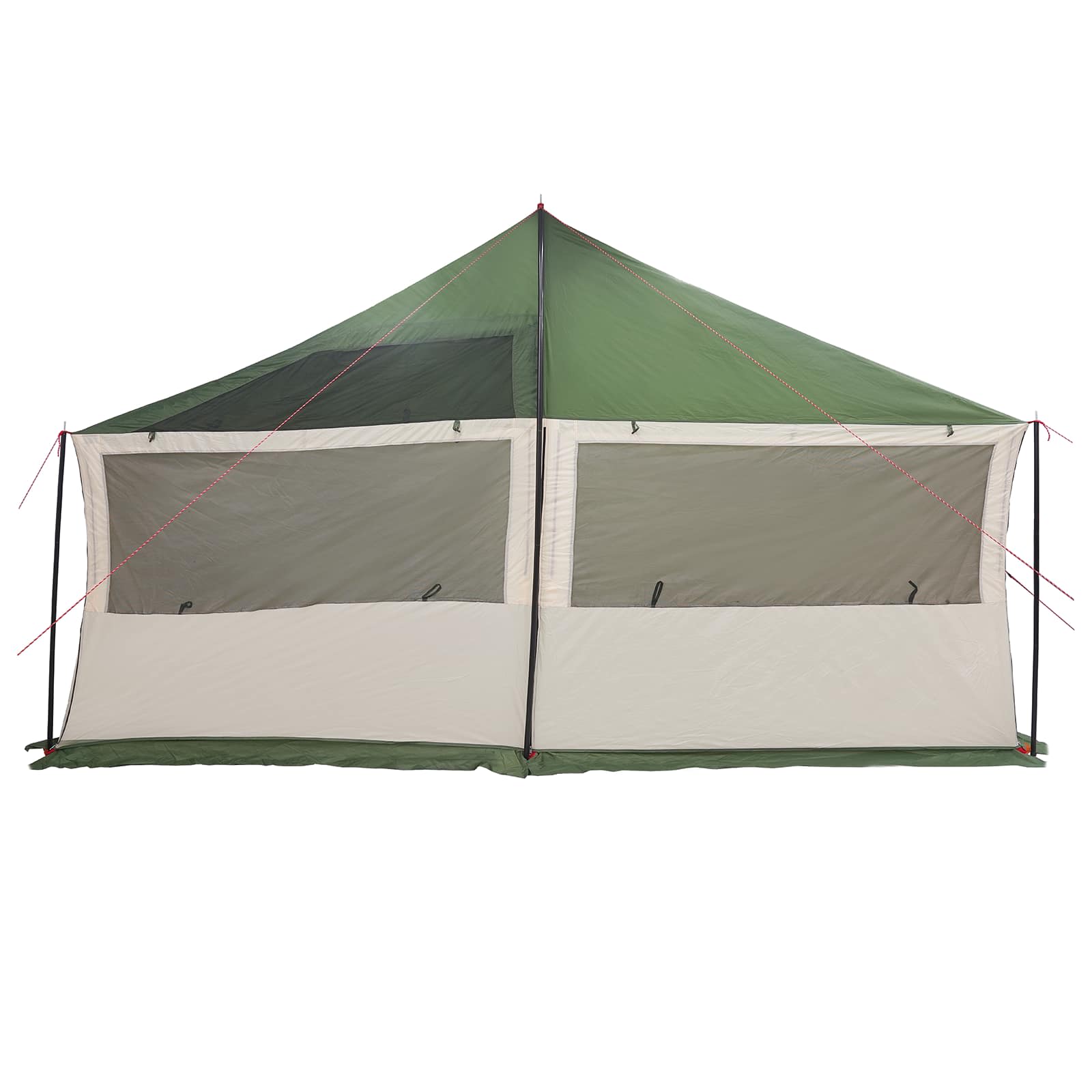 vidaXL Namiot rodzinny zielony 600 x 400 x 268 cm Poliester i Stal