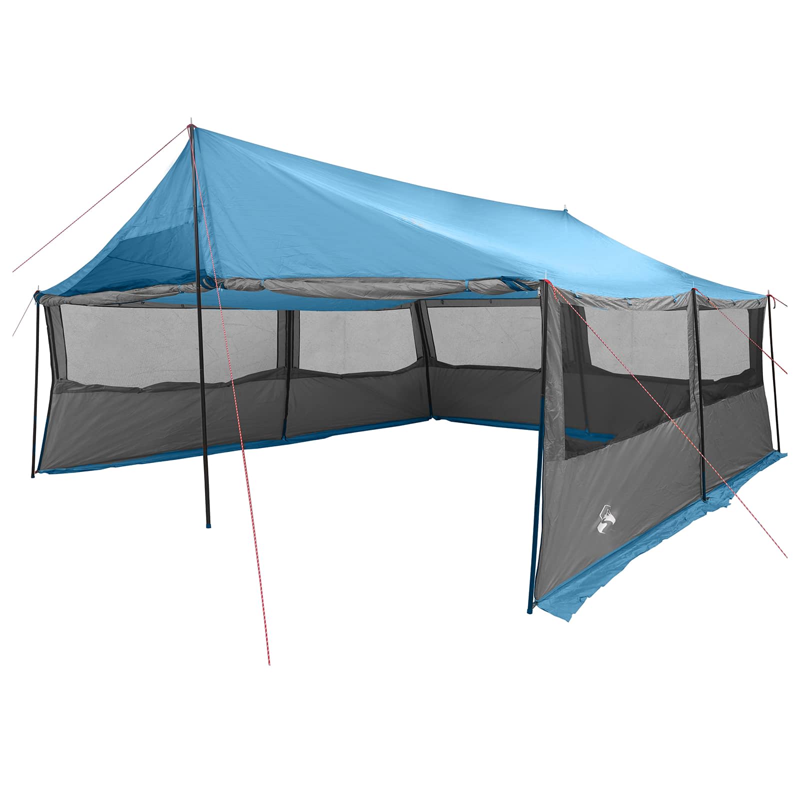 vidaXL Namiot rodzinny niebieski 600 x 400 x 268 cm Poliester i Stal