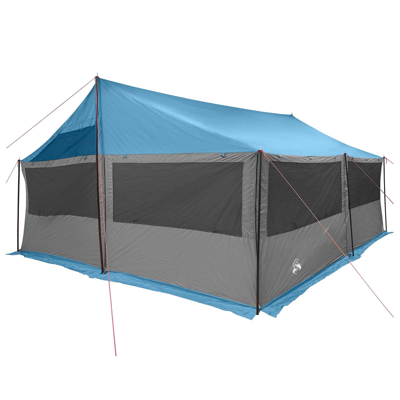 vidaXL Namiot rodzinny niebieski 600 x 400 x 268 cm Poliester i Stal