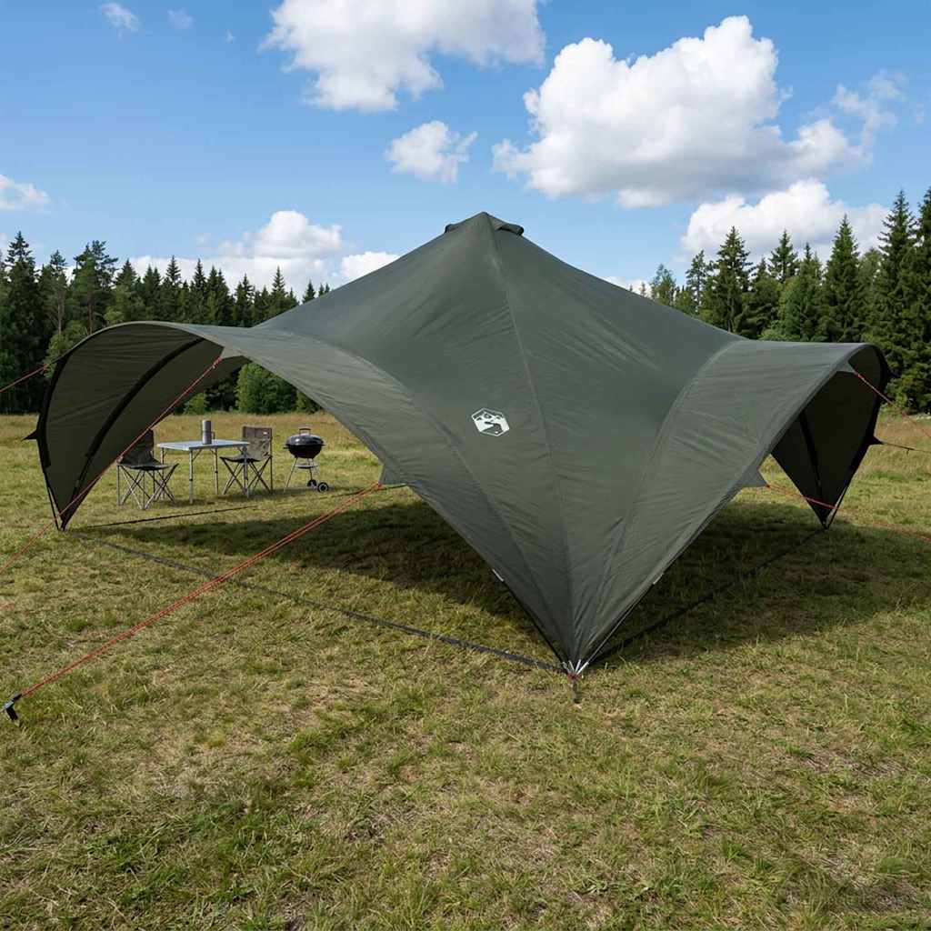 vidaXL Namiot Imprezowy z dachem Zielony wojskowy 600 x 600 x 400 cm