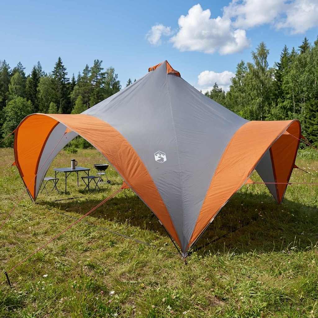 vidaXL Namiot Imprezowy Szary i pomarańczowy 400 x 400 x 320 cm
