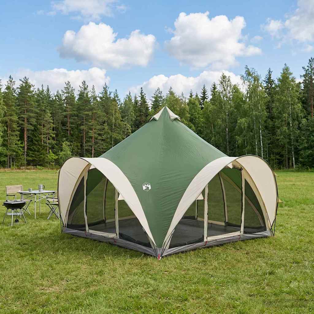 vidaXL Namiot Tipi z dachem zielony 6-osobowy Poliester i Stal