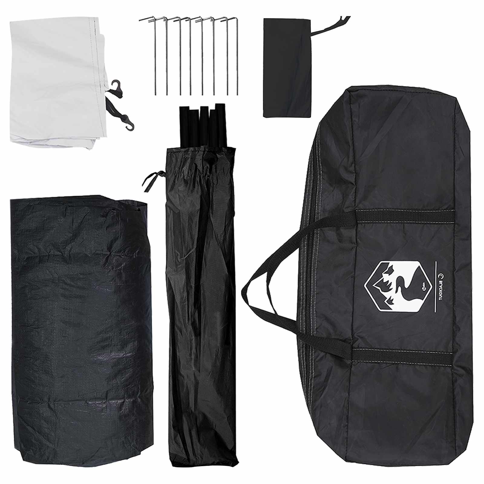 vidaXL Namiot campingowy z dachem Biały Blackout 335 x 275 x 180 cm