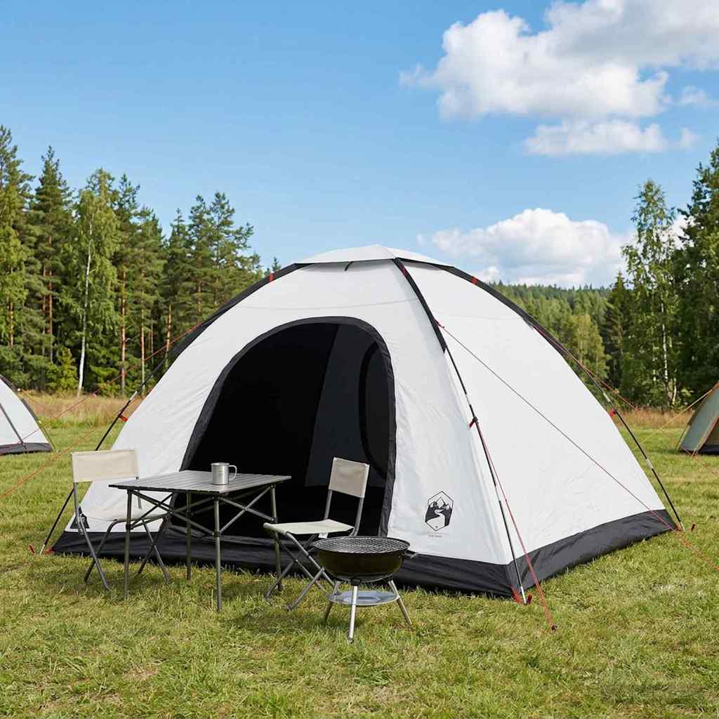 vidaXL Namiot campingowy z dachem Biały Blackout 335 x 275 x 180 cm