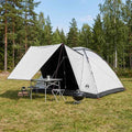 vidaXL Namiot campingowy z dachem Biały Blackout 335 x 275 x 180 cm