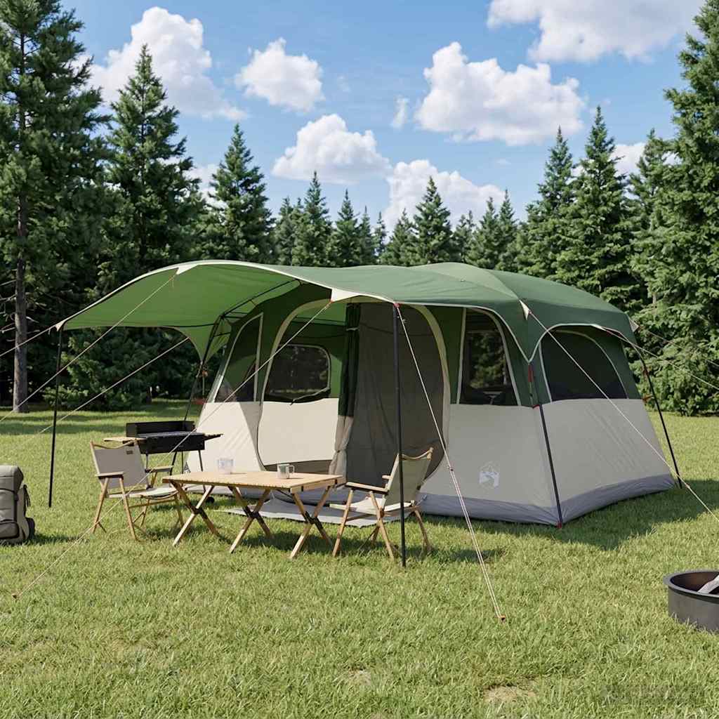 vidaXL Namiot tunelowy Zielony 366 x 244 x 198 cm Poliester i Stal