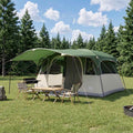 vidaXL Namiot tunelowy Zielony 366 x 244 x 198 cm Poliester i Stal