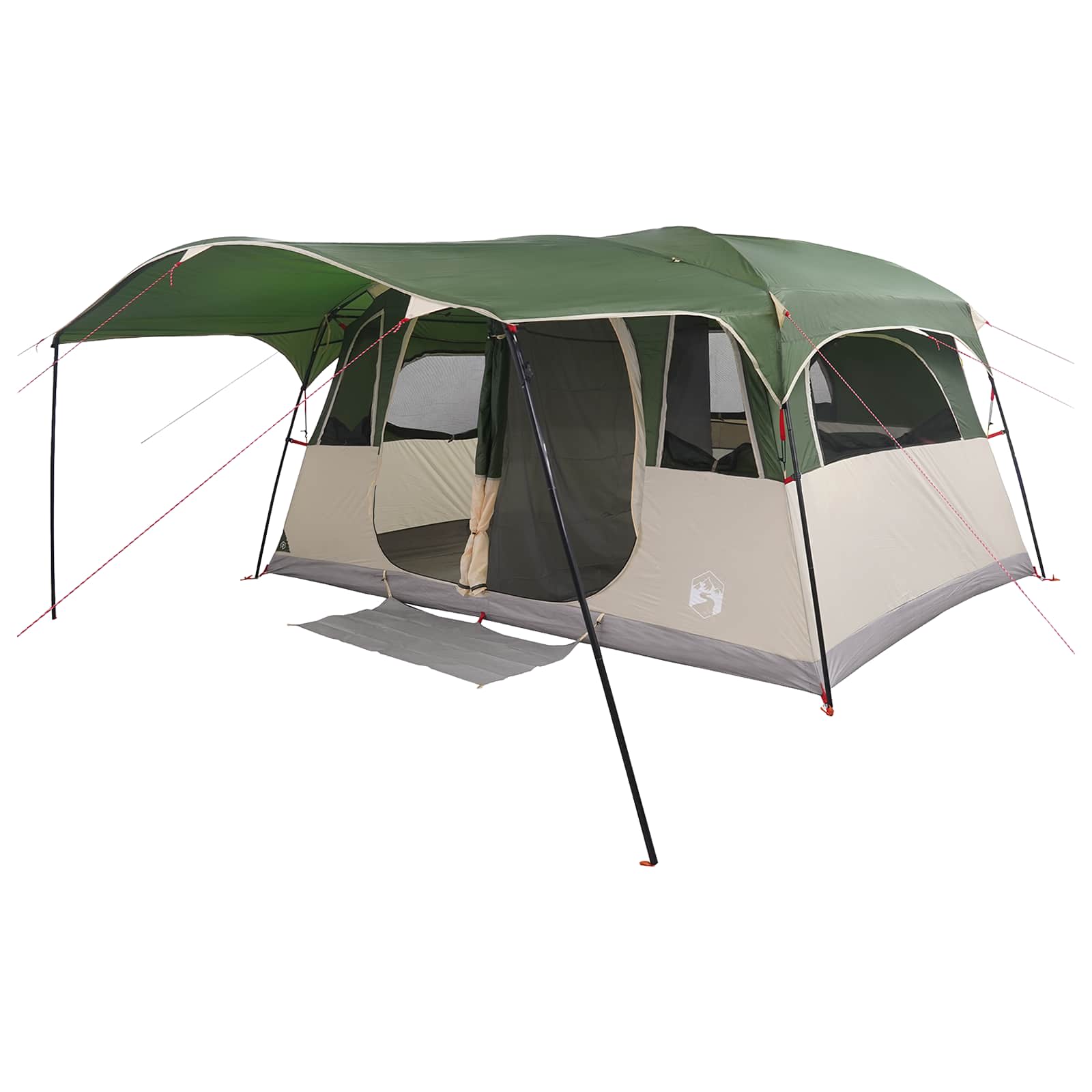 vidaXL Namiot tunelowy Zielony 366 x 244 x 198 cm Poliester i Stal