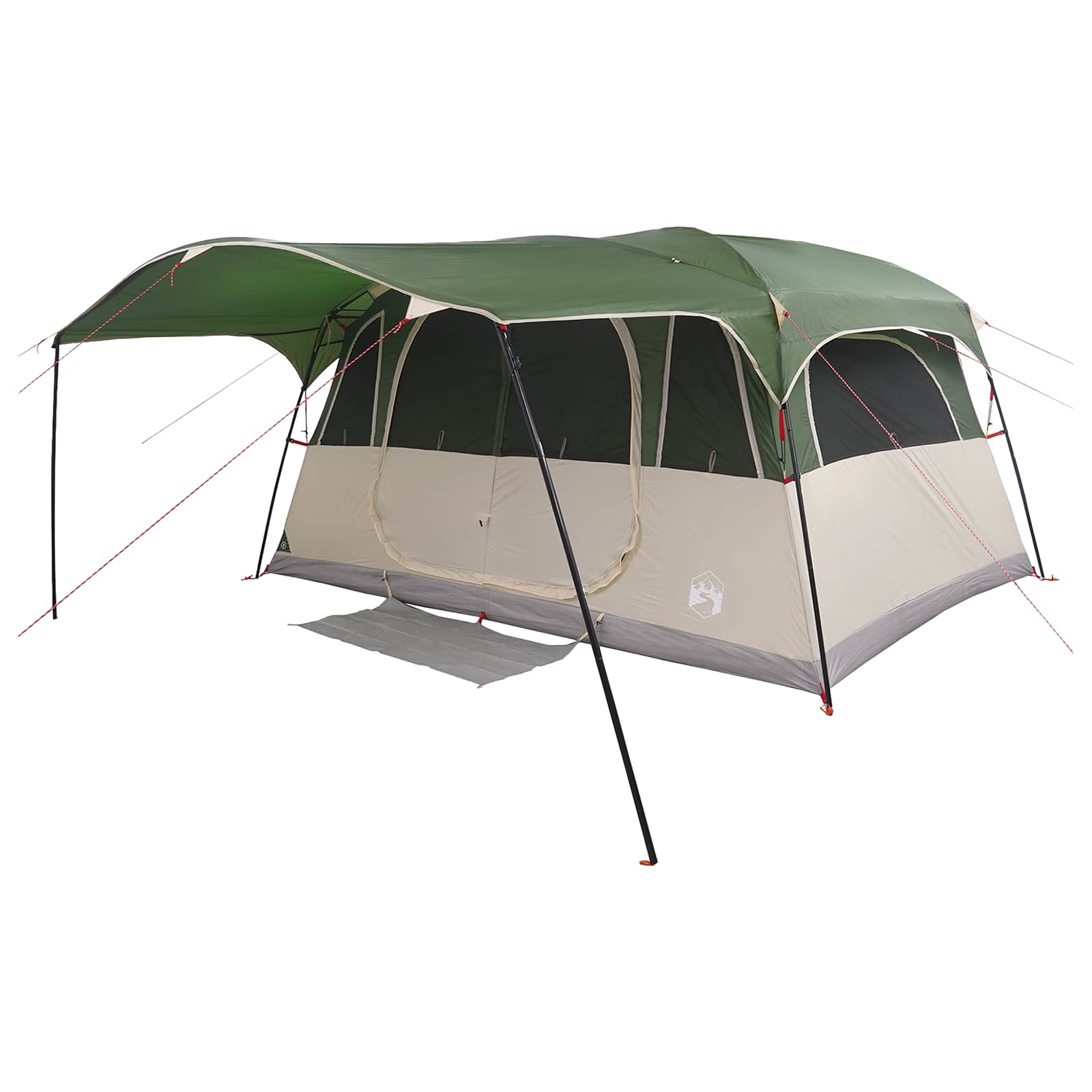 vidaXL Namiot tunelowy Zielony 366 x 244 x 198 cm Poliester i Stal