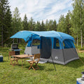 vidaXL Namiot tunelowy Niebieski 366 x 244 x 198 cm Poliester i Stal