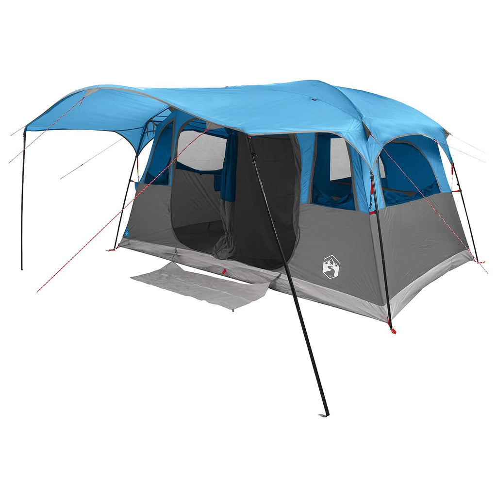 vidaXL Namiot tunelowy Niebieski 366 x 244 x 198 cm Poliester i Stal