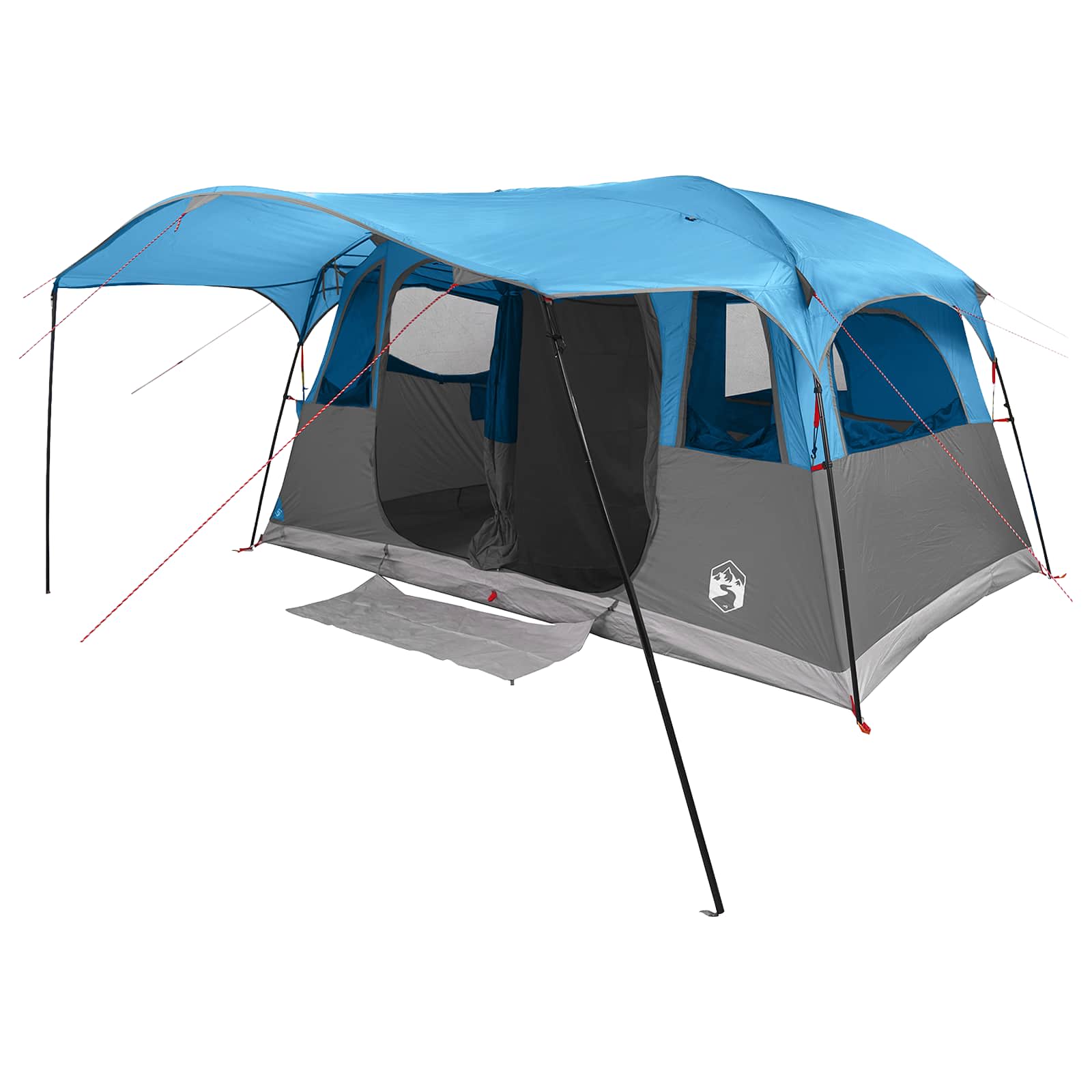vidaXL Namiot tunelowy Niebieski 366 x 244 x 198 cm Poliester i Stal