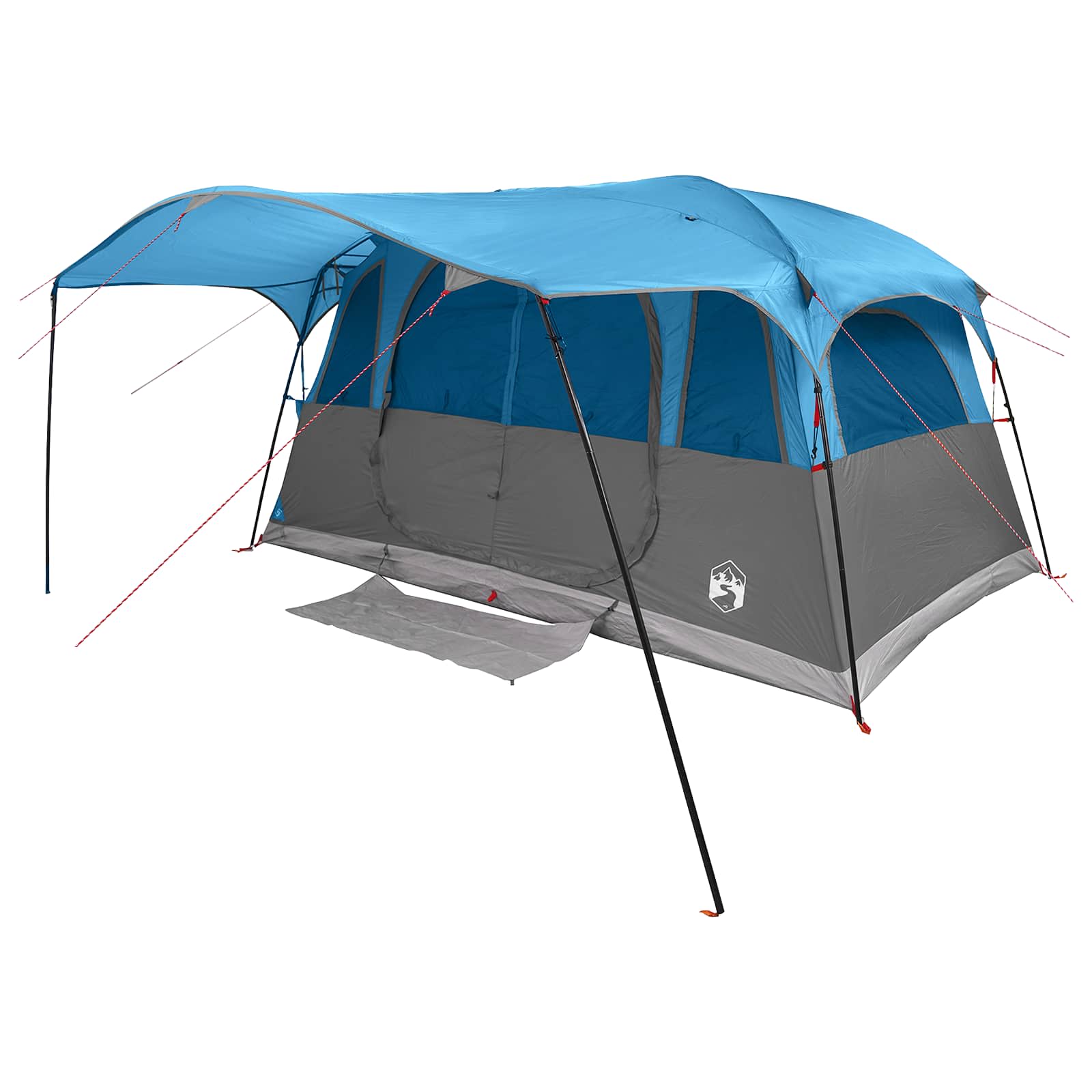 vidaXL Namiot tunelowy Niebieski 366 x 244 x 198 cm Poliester i Stal