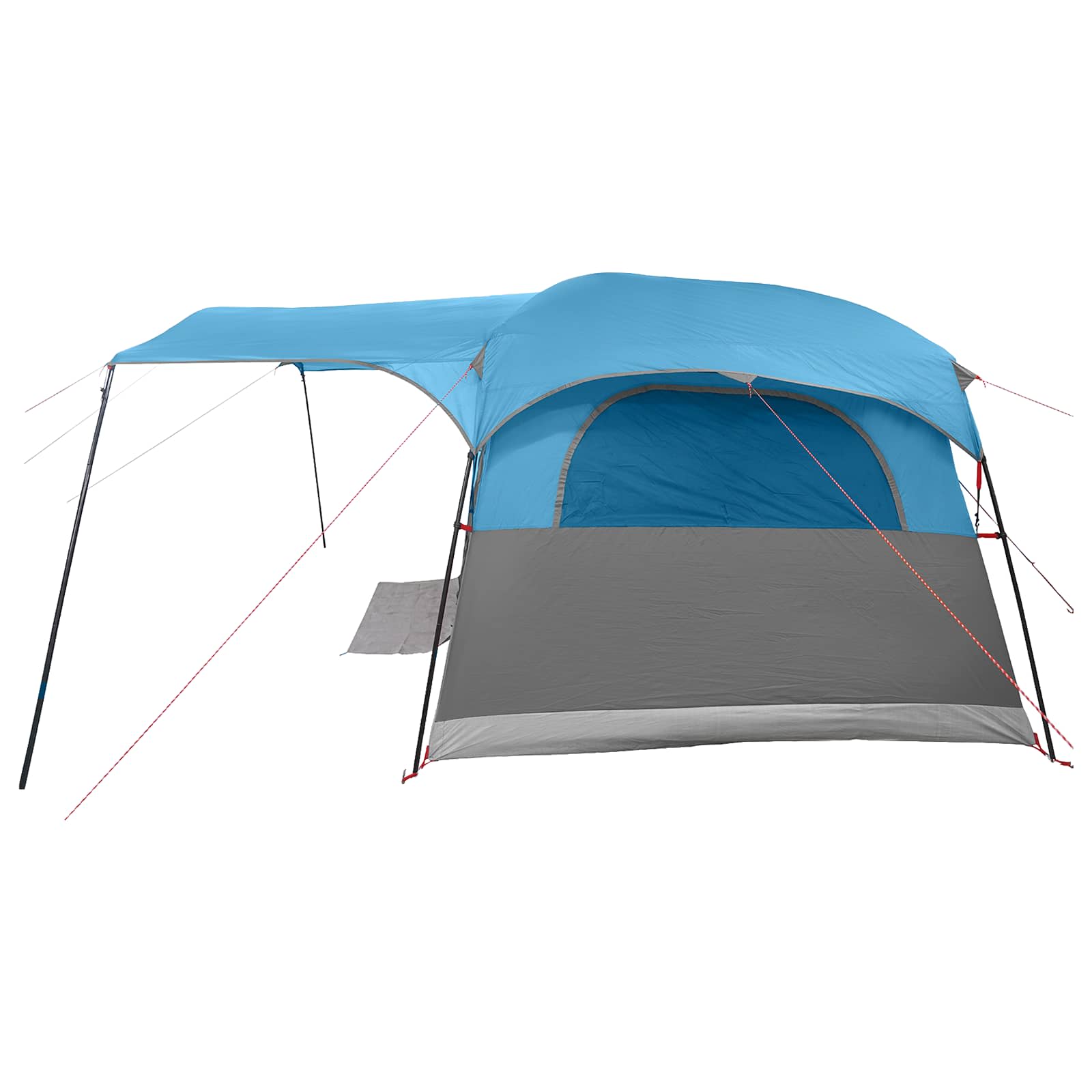 vidaXL Namiot tunelowy Niebieski 366 x 244 x 198 cm Poliester i Stal