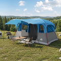 vidaXL Namiot tunelowy niebieski 427 x 305 x 205 cm Poliester i Stal