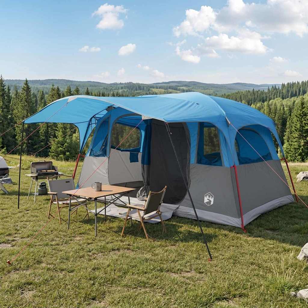 vidaXL Namiot tunelowy niebieski 427 x 305 x 205 cm Poliester i Stal