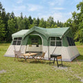 vidaXL Namiot rodzinny zielony 487 x 340 x 216 cm Poliester i Stal