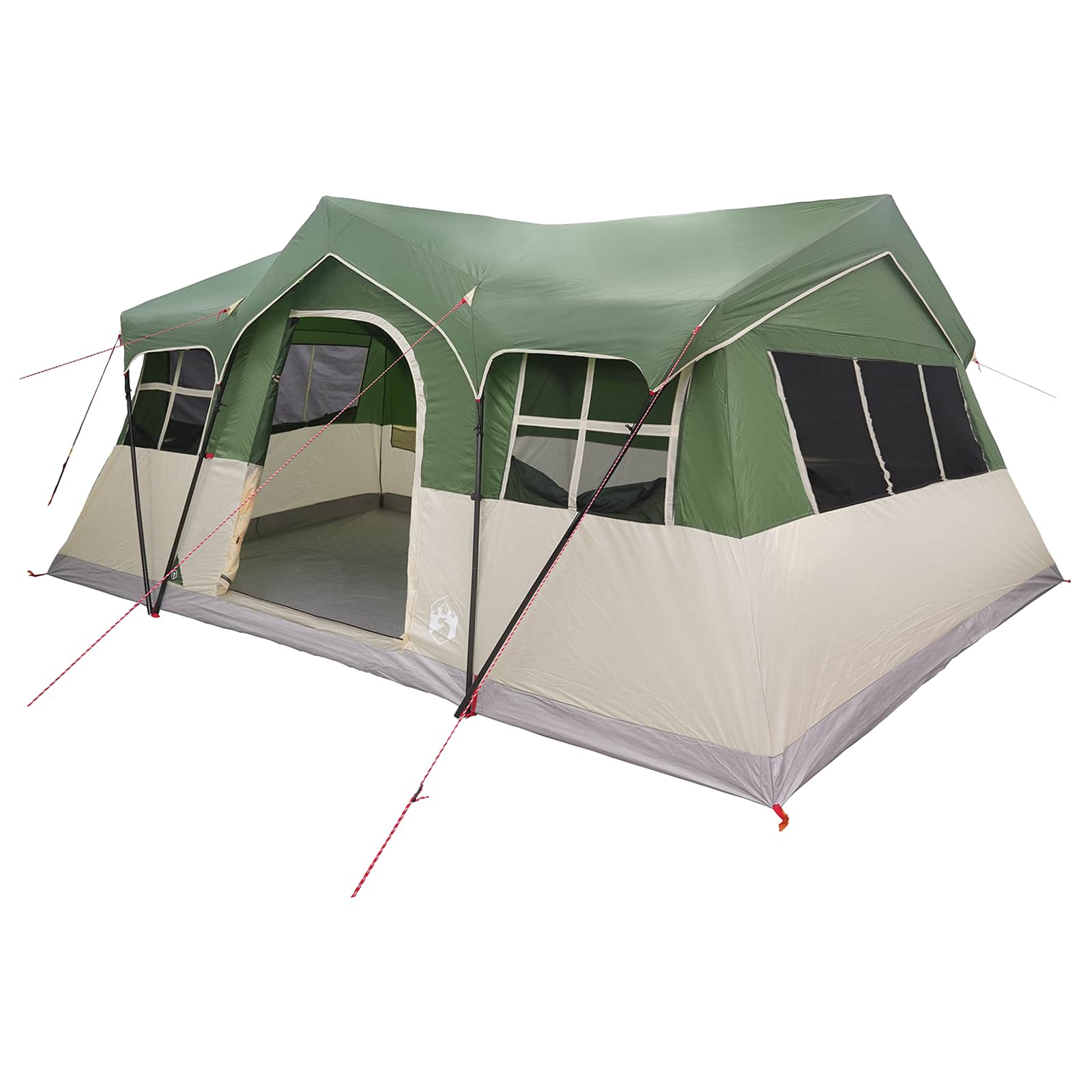 vidaXL Namiot rodzinny zielony 487 x 340 x 216 cm Poliester i Stal