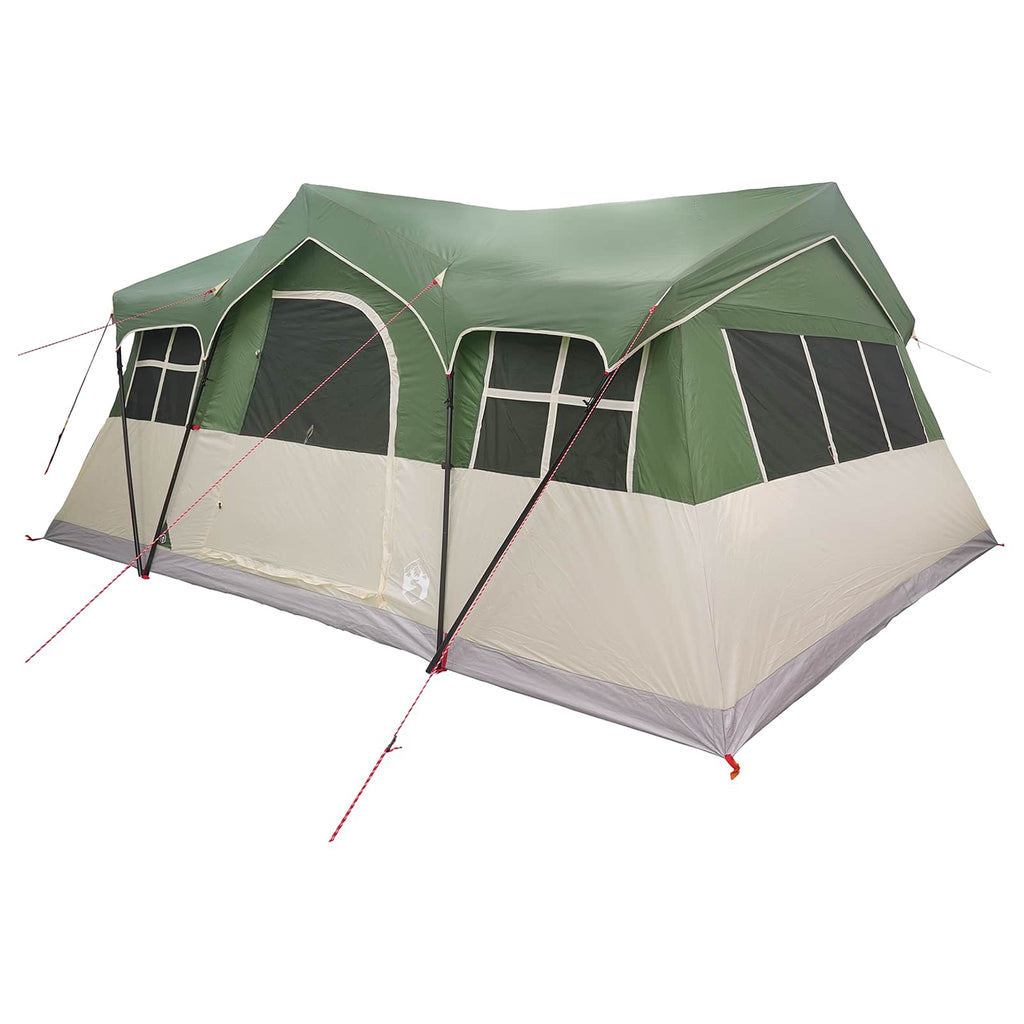 vidaXL Namiot rodzinny zielony 487 x 340 x 216 cm Poliester i Stal