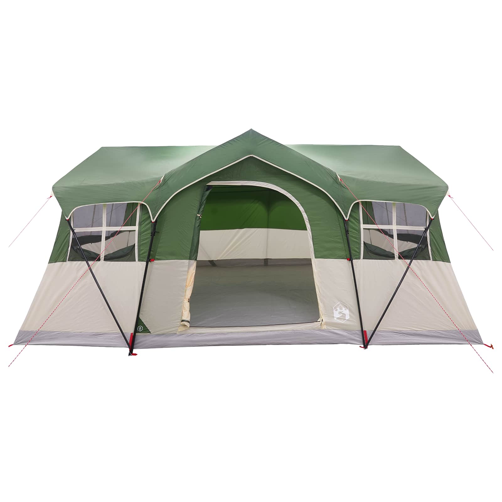 vidaXL Namiot rodzinny zielony 487 x 340 x 216 cm Poliester i Stal