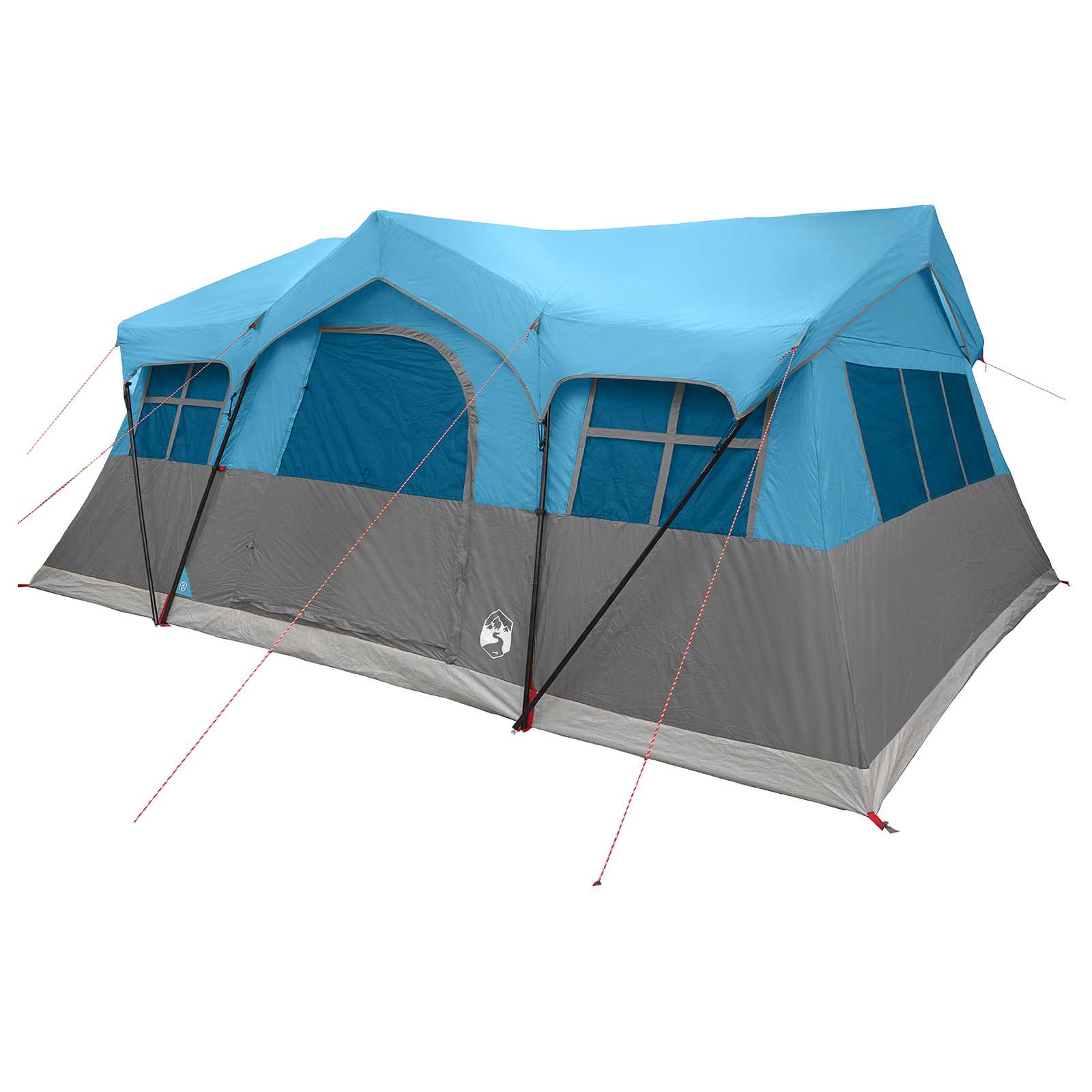 vidaXL Namiot rodzinny niebieski 487 x 340 x 216 cm Poliester i Stal