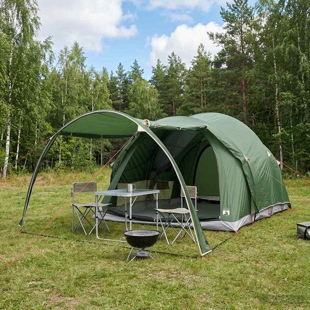 vidaXL Namiot tunelowy zielony 370 x 275 x 210 cm Poliester i Stal