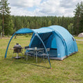 vidaXL Namiot tunelowy niebieski 370 x 275 x 210 cm Poliester i Stal