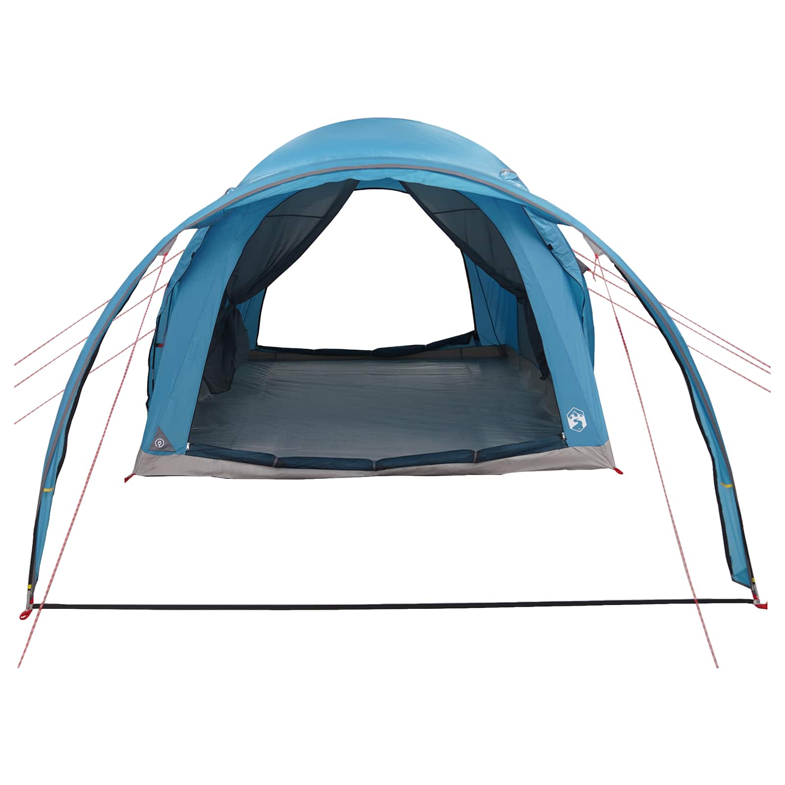 vidaXL Namiot tunelowy niebieski 370 x 275 x 210 cm Poliester i Stal