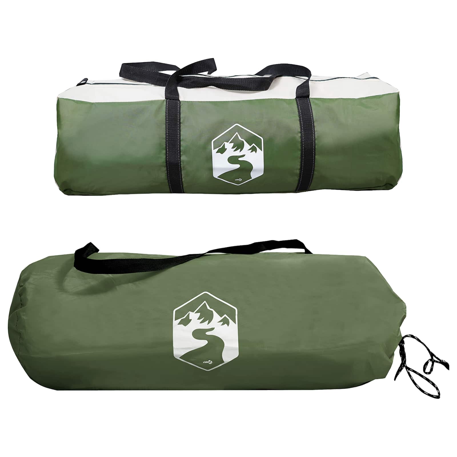 vidaXL Namiot boczny zielony 410 x 410 x 250 cm Poliester i Stal