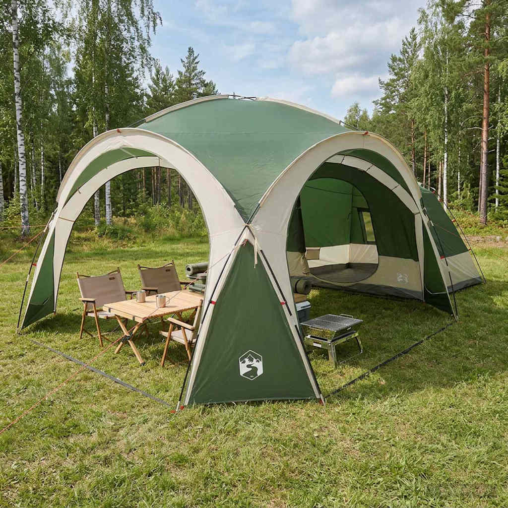 vidaXL Namiot boczny zielony 410 x 410 x 250 cm Poliester i Stal