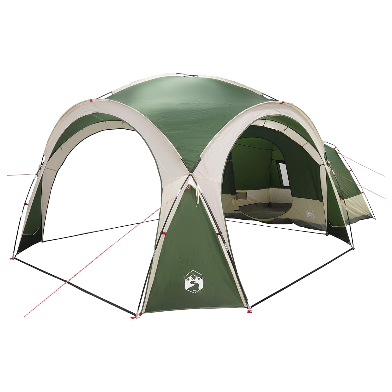 vidaXL Namiot boczny zielony 410 x 410 x 250 cm Poliester i Stal