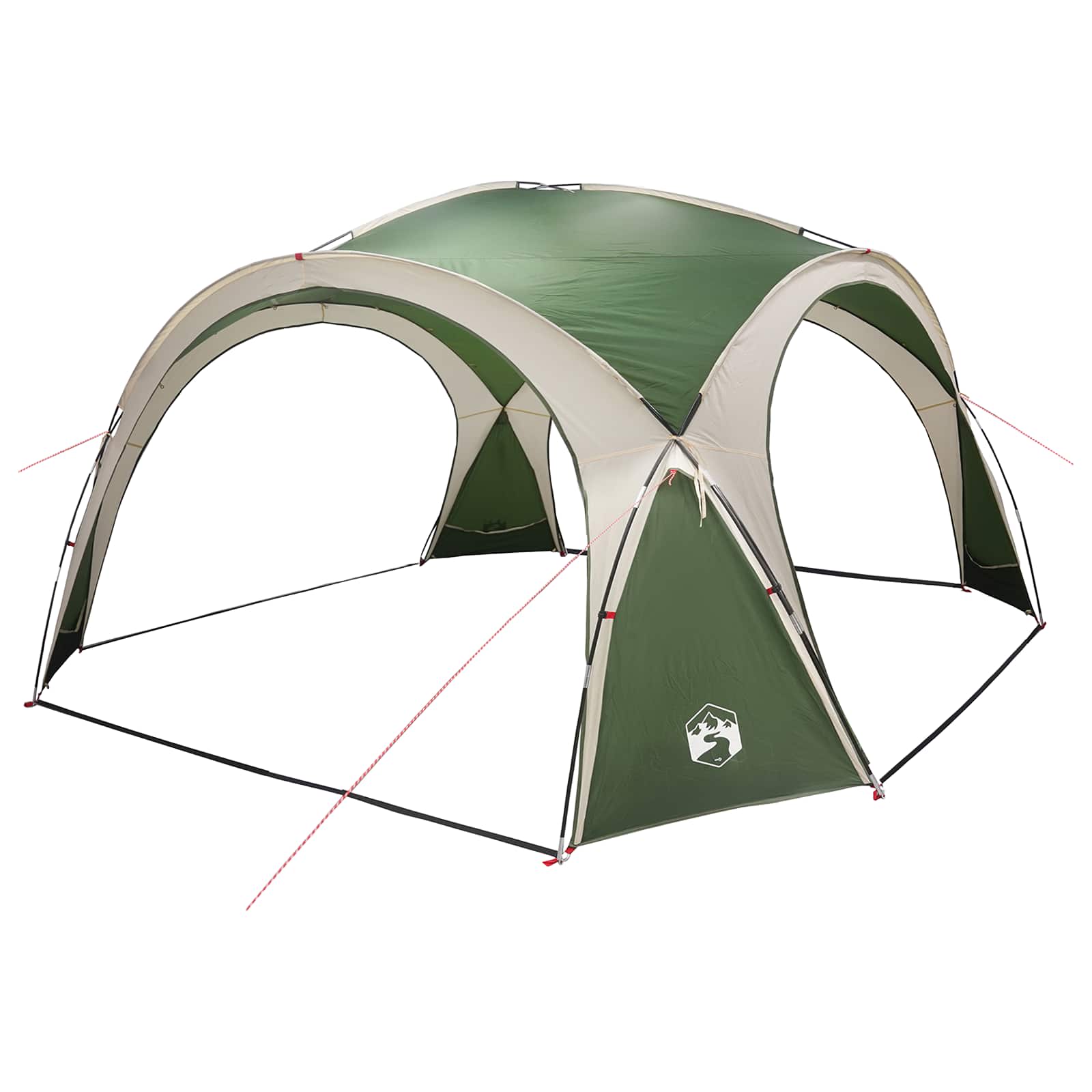 vidaXL Namiot boczny zielony 410 x 410 x 250 cm Poliester i Stal