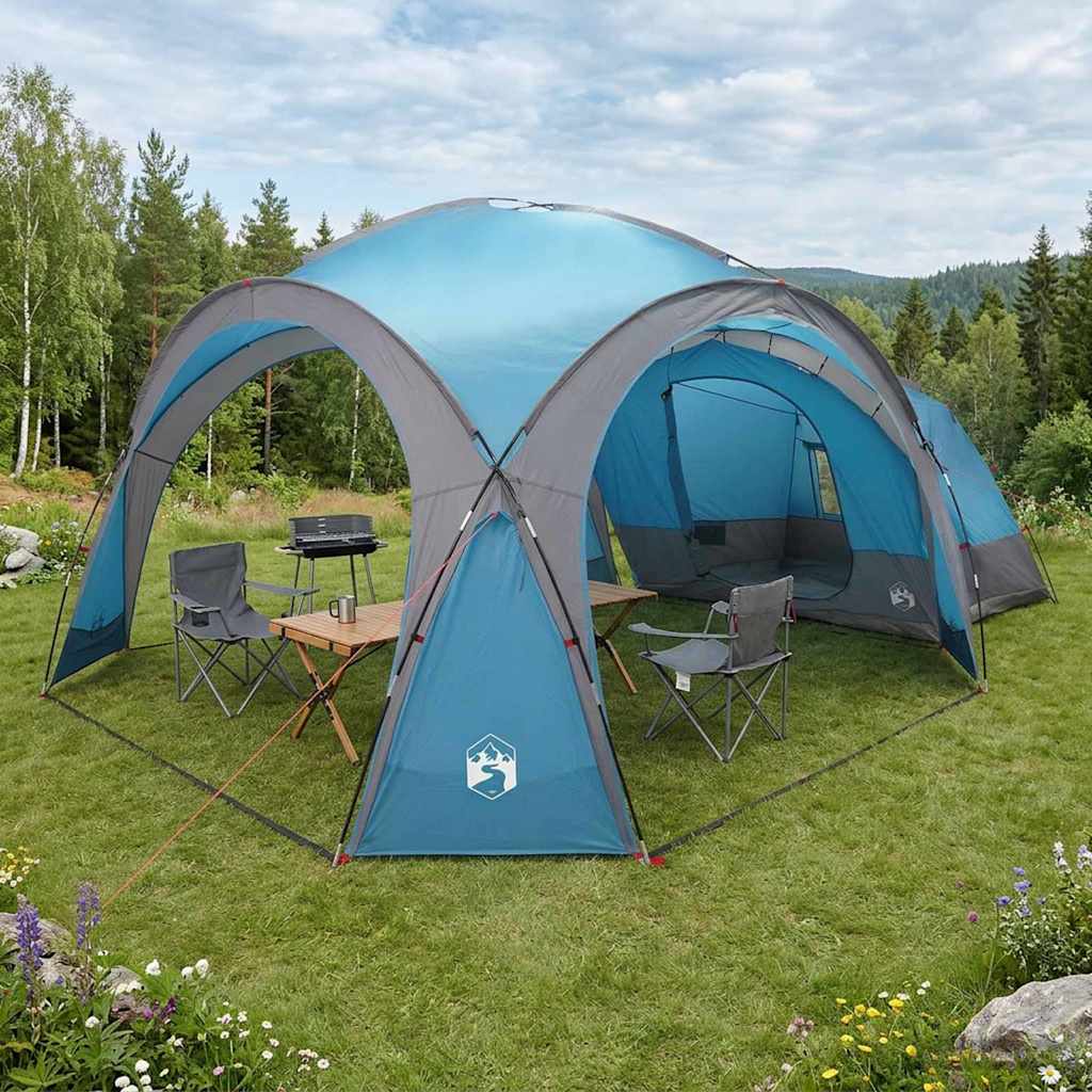 vidaXL Namiot boczny niebieski 410 x 410 x 250 cm Poliester i Stal