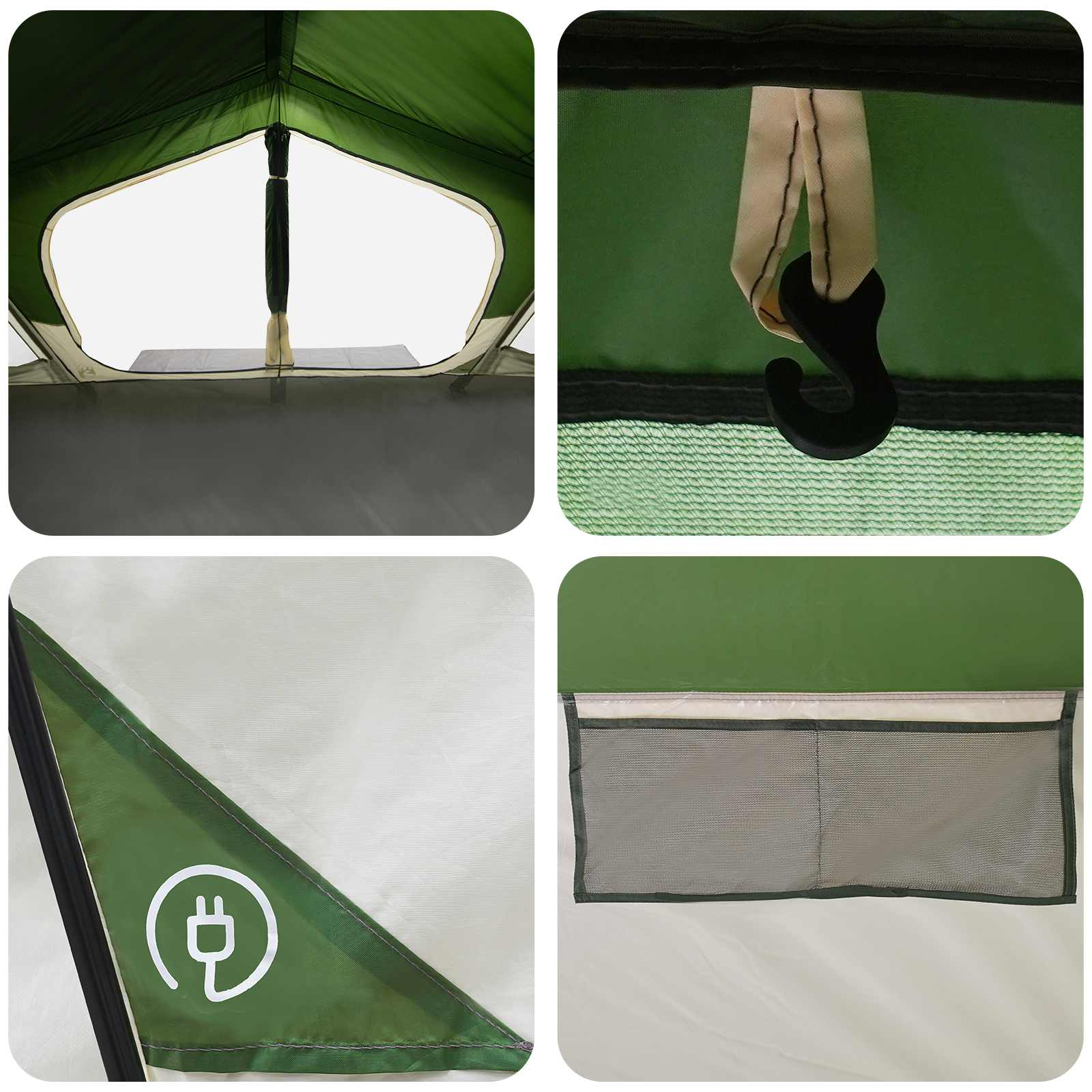 vidaXL Namiot domek zielony 480 x 273 x 205 cm Poliester i Stal