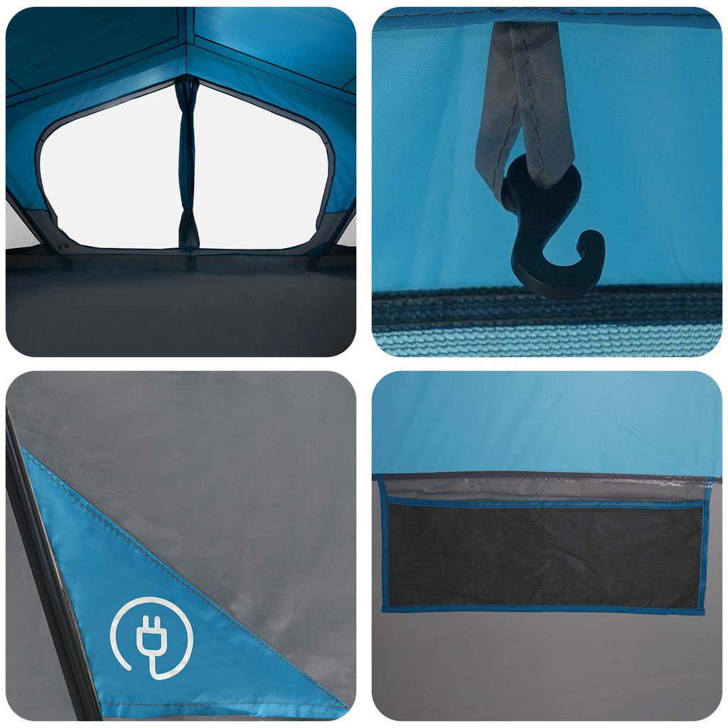 vidaXL Namiot domek niebieski 480 x 273 x 205 cm Poliester i Stal