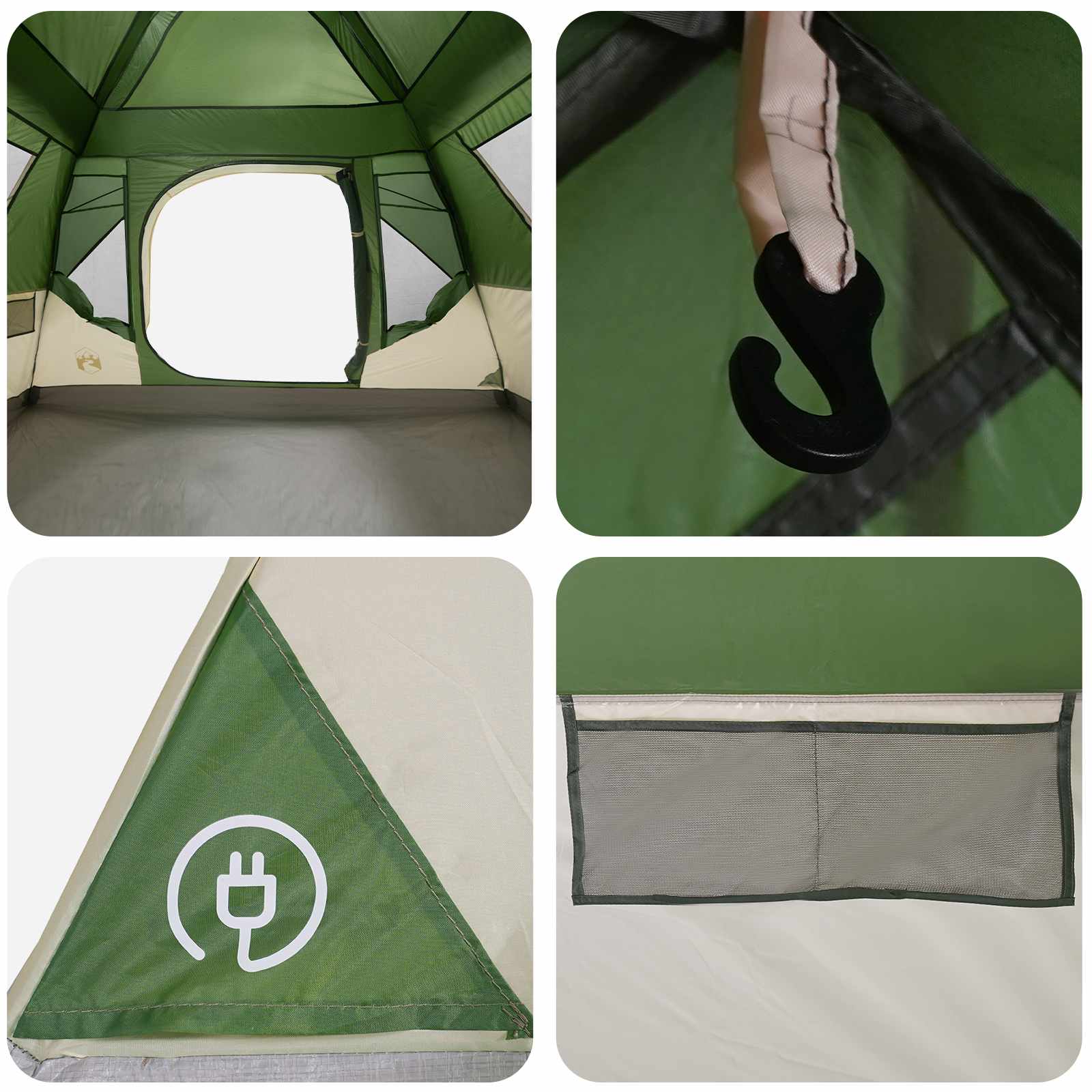 vidaXL Namiot Instant zielony 305 x 275 x 190 cm Poliester i Stal