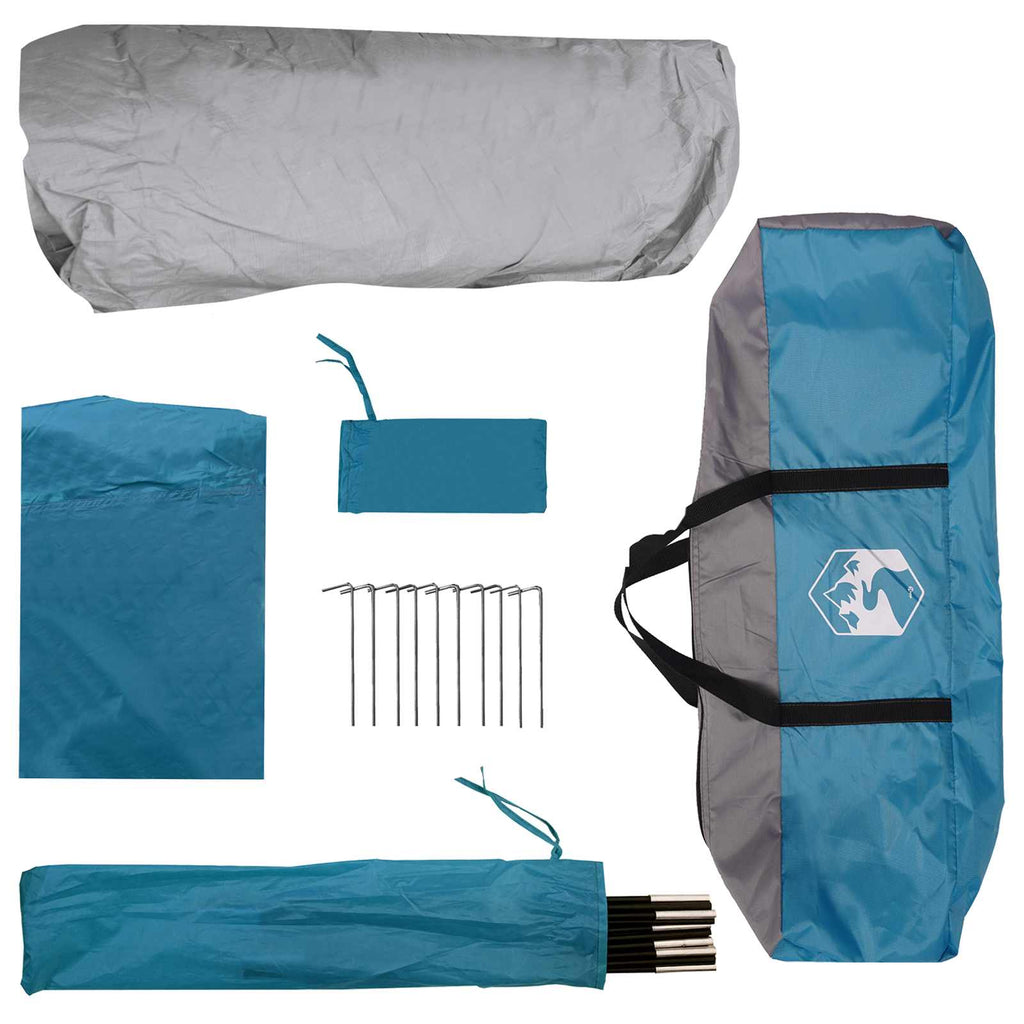 vidaXL Namiot Instant niebieski 365 x 380 x 200 cm Poliester i Stal